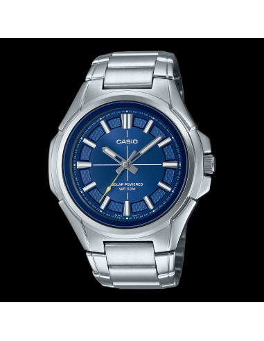 hombre Solar Casio MTP-RS100D-2AV 46mm 50m WR correa de acero