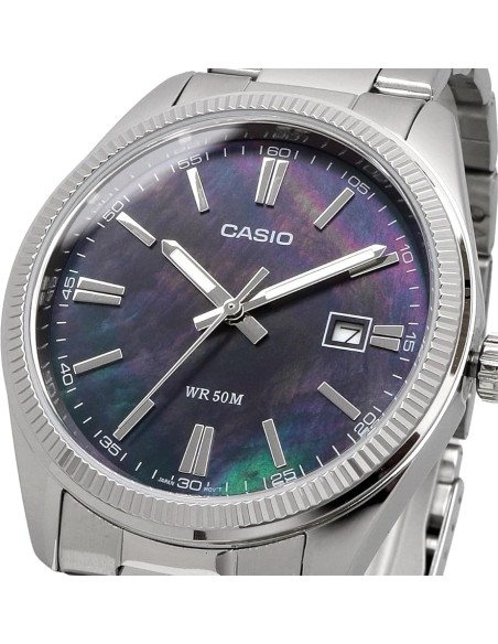 cuarzo clásico hombre Casio Collection MTP-1302DS-1AV Madreperla 38.5mm 50m correa de acero