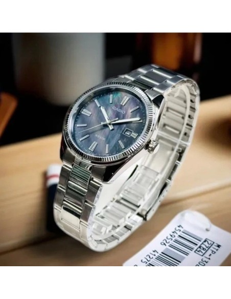 cuarzo clásico hombre Casio Collection MTP-1302DS-1AV Madreperla 38.5mm 50m correa de acero