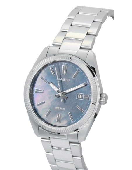 cuarzo clásico hombre Casio Collection MTP-1302DS-1AV Madreperla 38.5mm 50m correa de acero