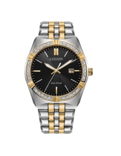 Reloj solar hombre Citizen Corso Diamonds BM7644-51E 40mm 100m WR correa de acero