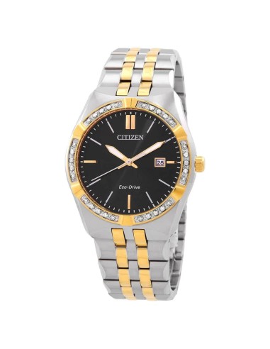 Reloj solar hombre Citizen Corso Diamonds BM7644-51E 40mm 100m WR correa de acero