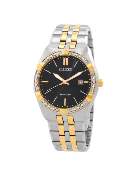 Reloj solar hombre Citizen Corso Diamonds BM7644-51E 40mm 100m WR correa de acero
