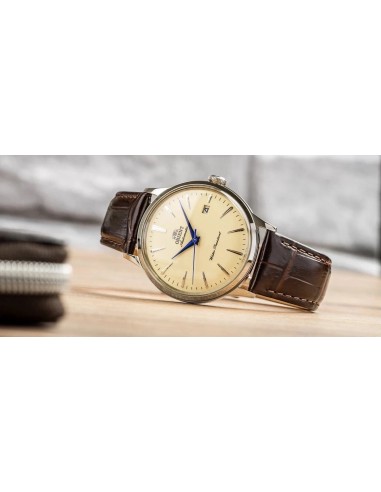 Reloj automático hombre Orient Bambino French Vanilla RA-AC0033Y 40.5mm correa de cuero Calibre F6724