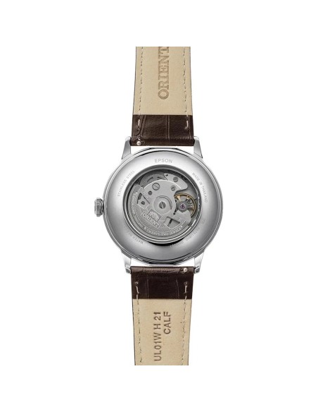Reloj automático hombre Orient Bambino French Vanilla RA-AC0033Y 40.5mm correa de cuero Calibre F6724