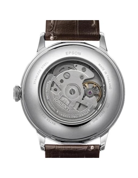 Reloj automático hombre Orient Bambino French Vanilla RA-AC0033Y 40.5mm correa de cuero Calibre F6724