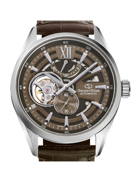 automático hombre Orient Star Contemporary Skeleton Mocha Kohaku   RE-AV0139Y 41mm cristal de zafiro