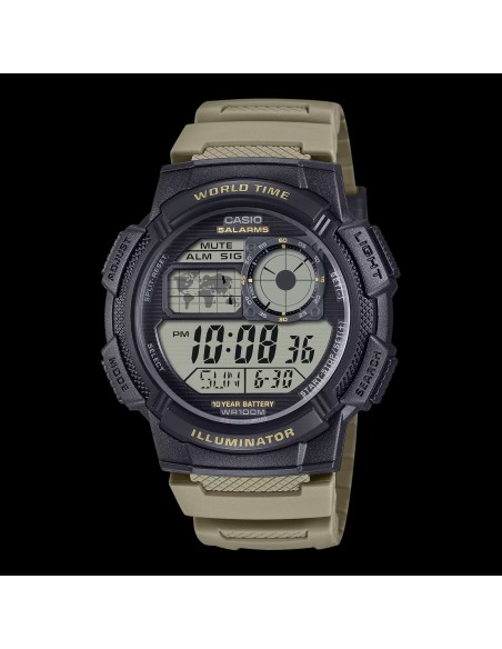 Casio Sports AE-1000W-5AV Hora Dual 100m WR 10 años batería