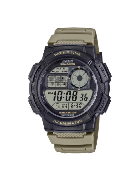 Casio Sports AE-1000W-5AV Hora Dual 100m WR 10 años batería