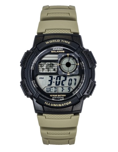 Casio Sports AE-1000W-5AV Hora Dual 100m WR 10 años batería