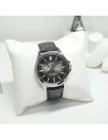 solar Casio Classic MTS-RS100L-1AV 41.7mm 50m WR correa de cuero Cristal de zafiro