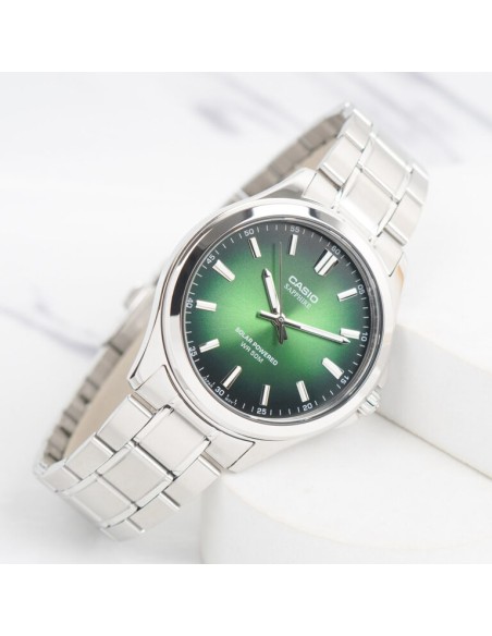 solar hombre Casio MTS-RS100D-3A 41.7mm 50m WR cristal de zafiro