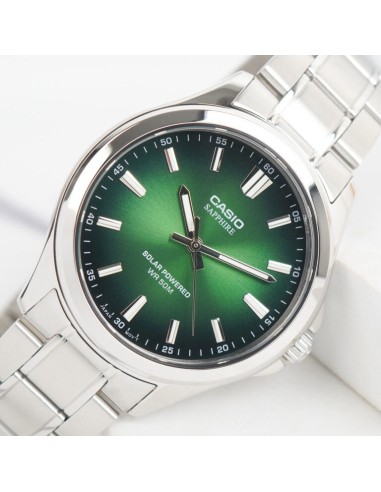 solar hombre Casio MTS-RS100D-3A 41.7mm 50m WR cristal de zafiro