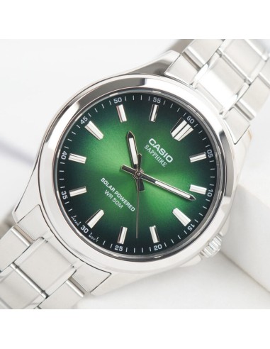 solar hombre Casio MTS-RS100D-3A 41.7mm 50m WR cristal de zafiro
