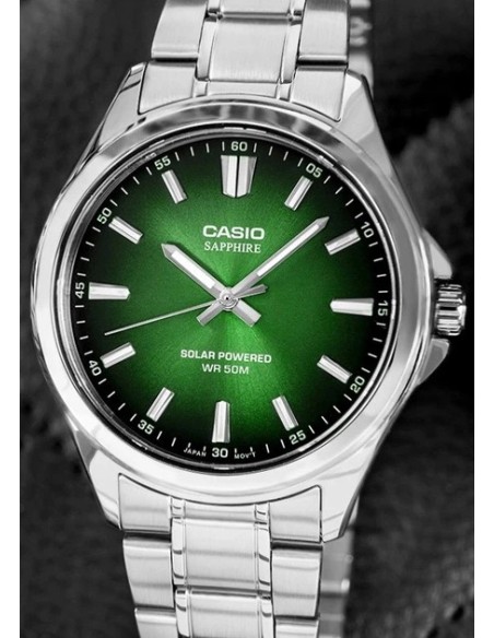 solar hombre Casio MTS-RS100D-3A 41.7mm 50m WR cristal de zafiro