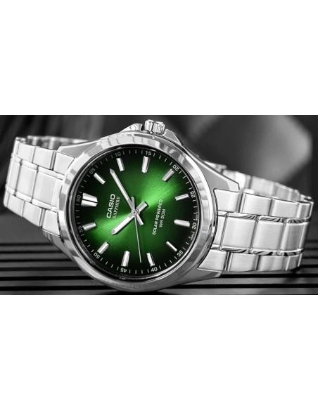 solar hombre Casio MTS-RS100D-3A 41.7mm 50m WR cristal de zafiro