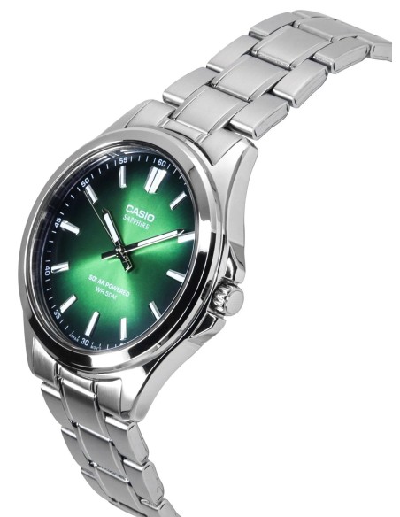 solar hombre Casio MTS-RS100D-3A 41.7mm 50m WR cristal de zafiro