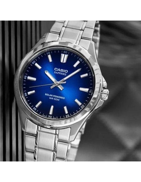 solar hombre Casio MTS-RS100D-2AV 41.7mm 50m WR cristal de zafiro
