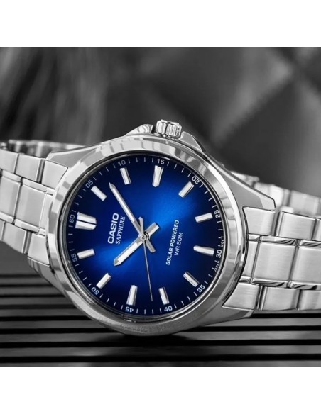 solar hombre Casio MTS-RS100D-2AV 41.7mm 50m WR cristal de zafiro