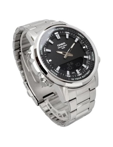 reloj analógico digital hombre Casio AMW-880D-1AV 50m WR Hora Mundial 10 años batería 3 alarmas diarias