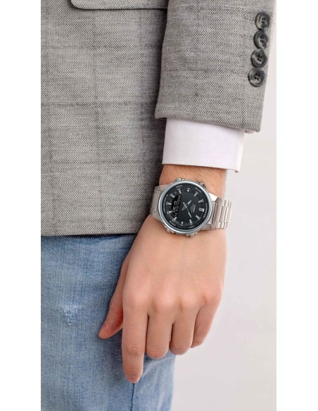 reloj analógico digital hombre Casio AMW-880D-1AV 50m WR Hora Mundial 10 años batería 3 alarmas diarias