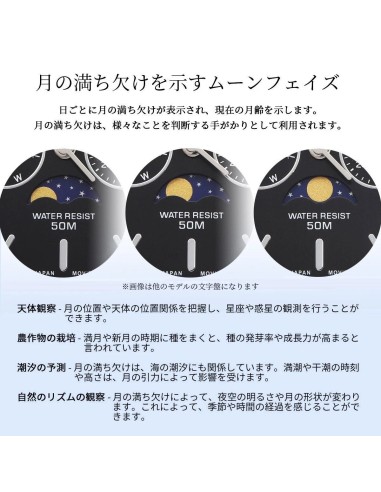 Casio Sun & Moon MTP-M300D-2AV 46.6 × 40 × 9.3 mm correa de acero 50m WR