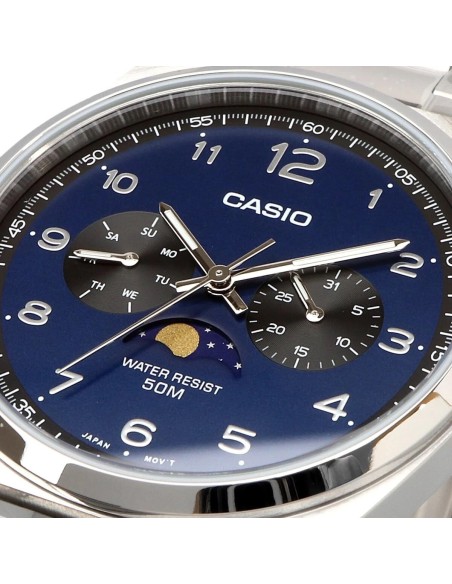 Casio Sun & Moon MTP-M300D-2AV 46.6 × 40 × 9.3 mm correa de acero 50m WR