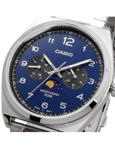 Casio Sun & Moon MTP-M300D-2AV 46.6 × 40 × 9.3 mm correa de acero 50m WR