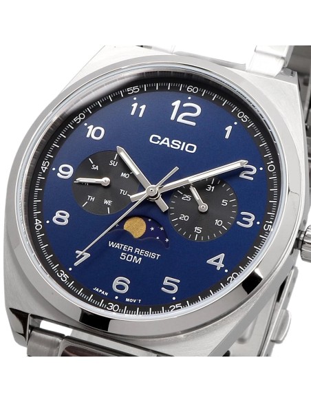 Casio Sun & Moon MTP-M300D-2AV 46.6 × 40 × 9.3 mm correa de acero 50m WR