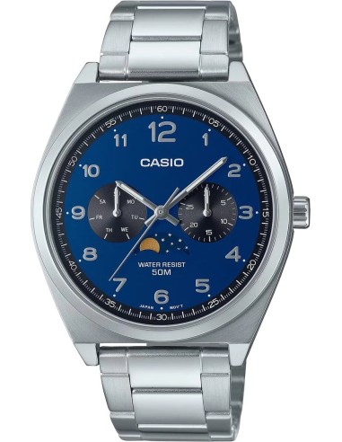 Casio Sun & Moon MTP-M300D-2AV 46.6 × 40 × 9.3 mm correa de acero 50m WR