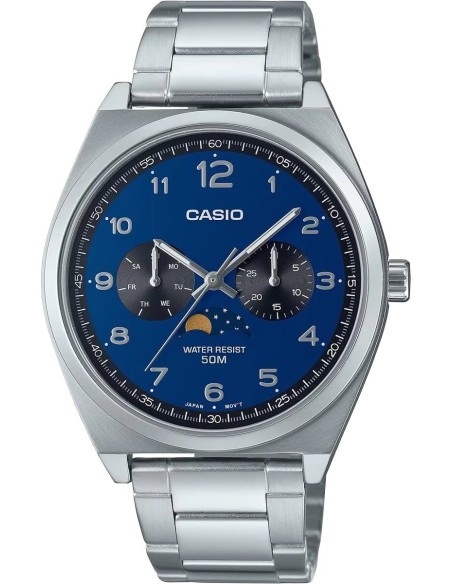 Casio Sun & Moon MTP-M300D-2AV 46.6 × 40 × 9.3 mm correa de acero 50m WR