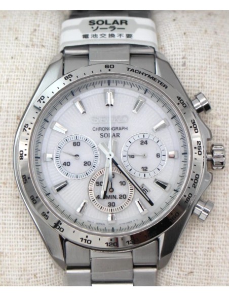 solar Seiko Raise the Future  SBPY179 JDM 42.2mm 100m WR correa de acero