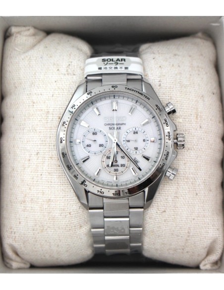 solar Seiko Raise the Future  SBPY179 JDM 42.2mm 100m WR correa de acero