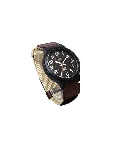reloj deportivo militar hombre Casio MW-240B-5BV 43.6mm 50m WR correa de tela