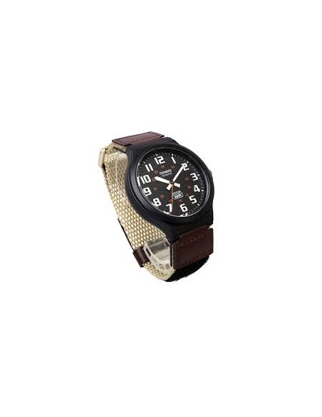 reloj deportivo militar hombre Casio MW-240B-5BV 43.6mm 50m WR correa de tela