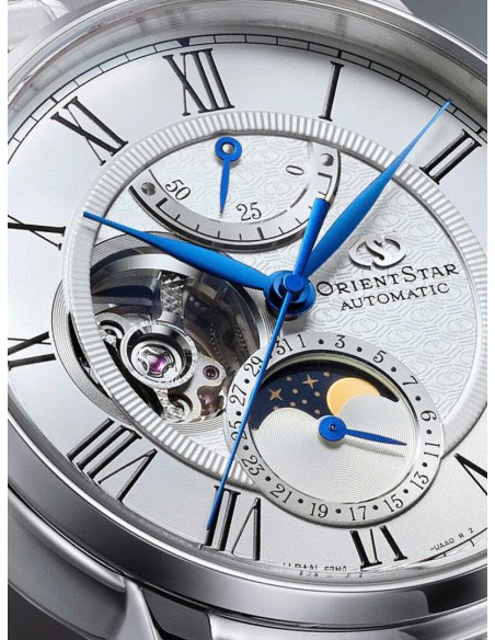 mecánico hombre Orient Star Moon Phase RE-BT0005S  41mm M45 F7  calibre F7M42