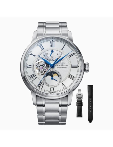 mecánico hombre Orient Star Moon Phase RE-BT0005S  41mm M45 F7  calibre F7M42