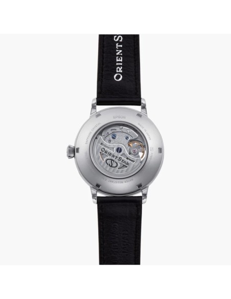 mecánico hombre Orient Star Moon Phase Semi-Skeleton RE-AY0106S 41mm