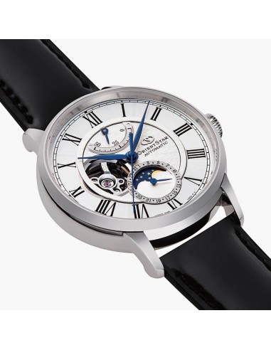 mecánico hombre Orient Star Moon Phase Semi-Skeleton RE-AY0106S 41mm
