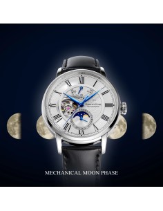 mecánico hombre Orient Star Moon Phase Semi-Skeleton RE-AY0106S 41mm