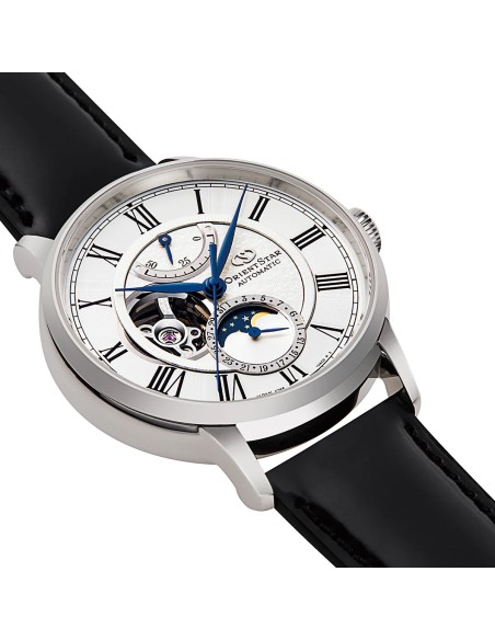 mecánico hombre Orient Star Moon Phase Semi-Skeleton RE-AY0106S 41mm