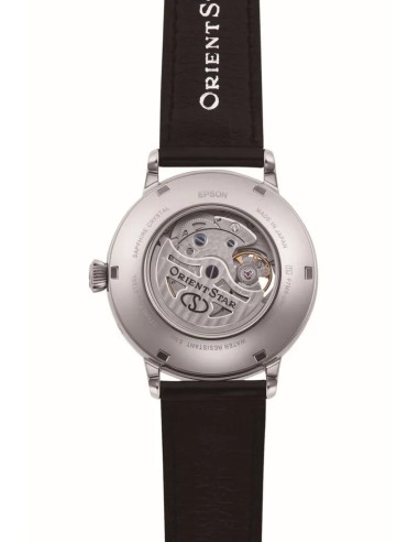 mecánico hombre Orient Star Moon Phase Semi-Skeleton RE-AY0107N