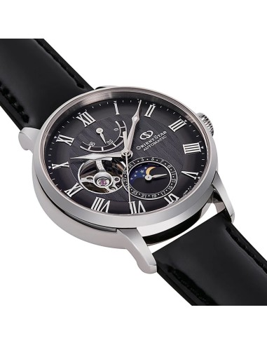 mecánico hombre Orient Star Moon Phase Semi-Skeleton RE-AY0107N