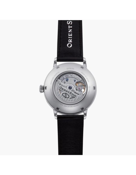 mecánico hombre Orient Star Moon Phase Semi-Skeleton RE-AY0107N