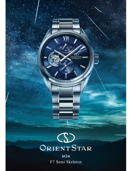 automático hombre Orient Star Semi-Skeleton Perseids 3D RE-BY0010L 40mm 100m