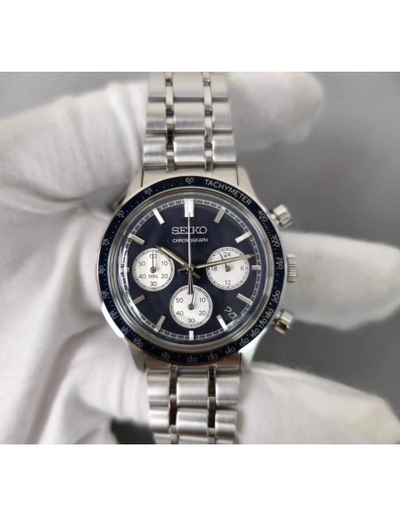 Seiko Blue Panda SSB477P1 Taquímetro 38.7mm