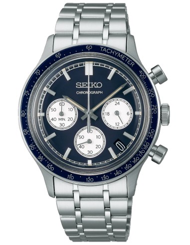 Seiko Blue Panda SSB477P1 Taquímetro 38.7mm