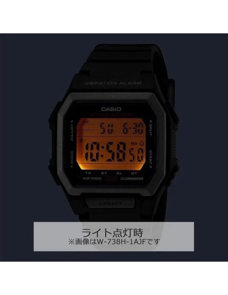 Casio Sports W-738H-1AJF JDM 47,0 mm x 42,8 mm x 13,5 mm  100M