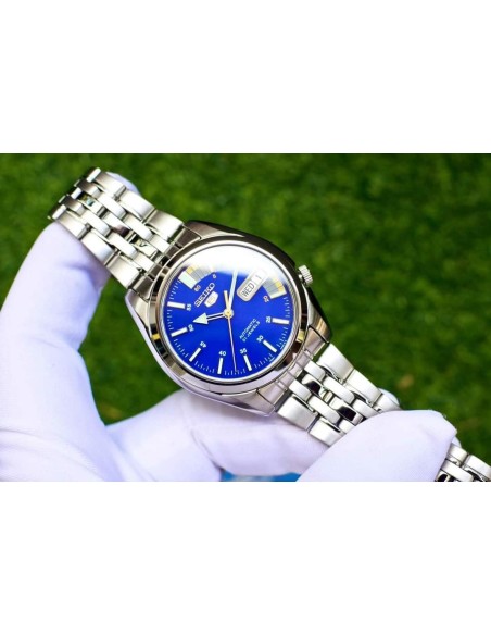 reloj automático unisex Seiko 5 SNK371K1 37mm 30m WR correa de acero