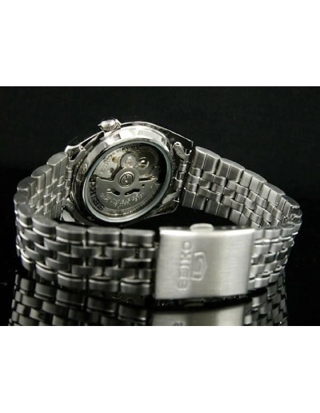 reloj automático unisex Seiko 5 SNK371K1 37mm 30m WR correa de acero